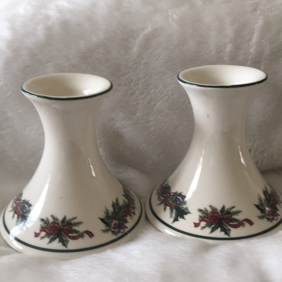 2 Candle Sticks Christmas 🎄 Theme 1992 Japan - Picture 7 of 8